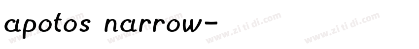 apotos narrow字体转换